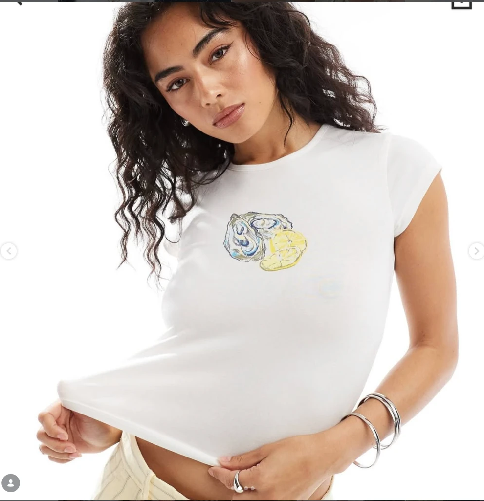 Copied oyster tee sold on ASOS