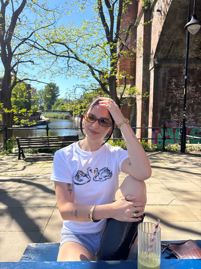 Seeded creator wearing the Euros 2024 tee, photo two